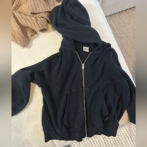 Black Zip-Up aritzia Hoodie